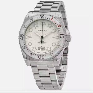 Gucci Men's Dive Watch Silver 40mm